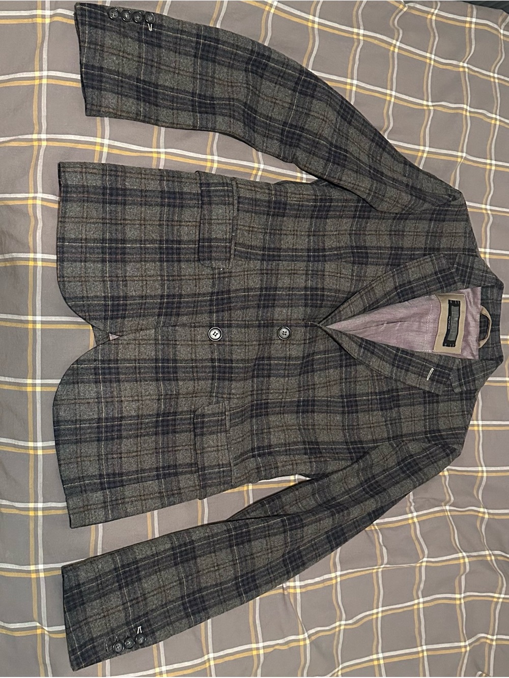 Futuro Gray Plaid Men's Blazer